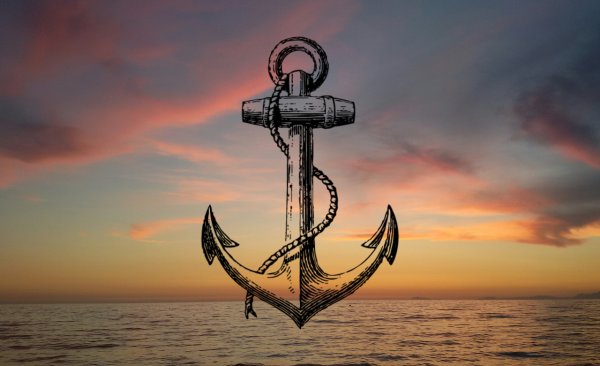 Якорь на берегу