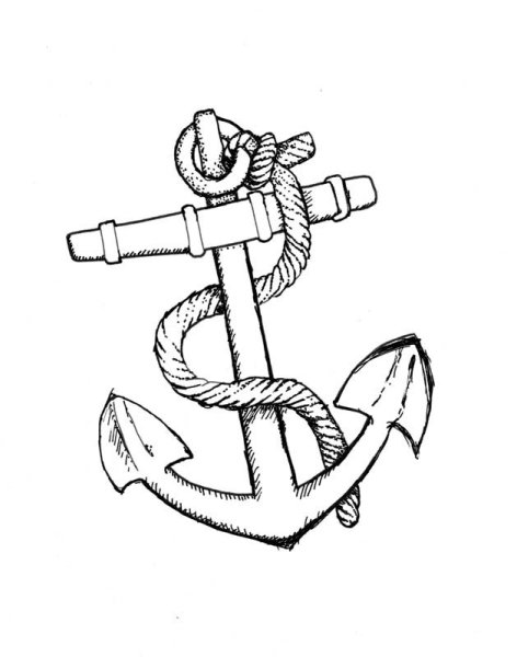 Якорь на корабле