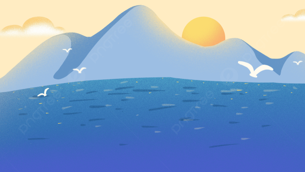 Минималистичный рисунок моря