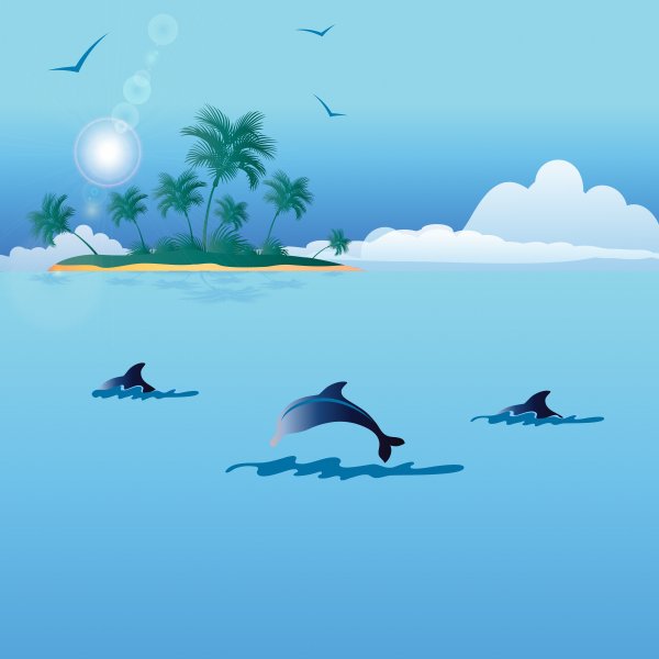 Море рисунок для детей