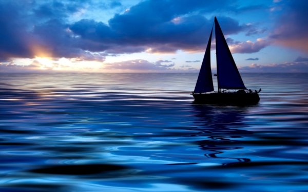 Парусник в море