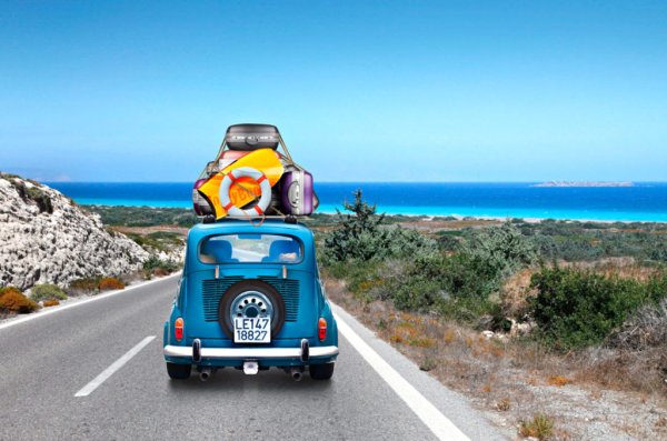 Путешествие на автомобиле рисунок