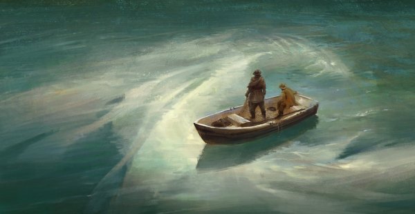 Лодка на прозрачном фоне