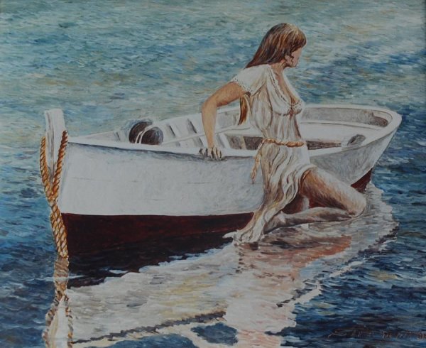 Лодка плывет