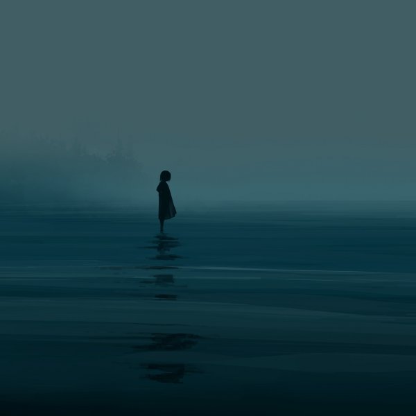 Туман девушка море