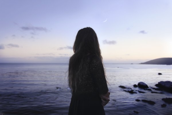 Море туман человек