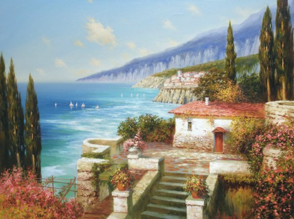 Морской пейзаж с перспективой