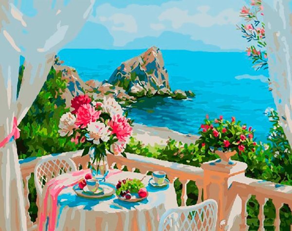 Живопись люди и море