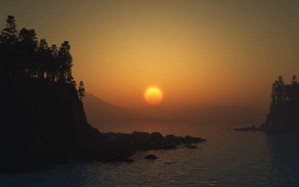 Рассвет закат на чёрном море