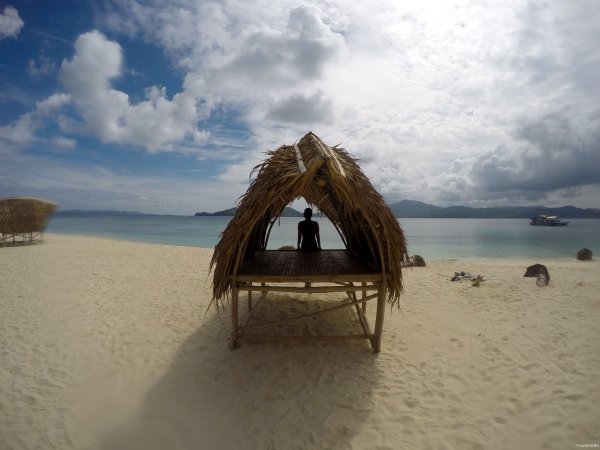 Хижины Робинзона Крузо на пляже