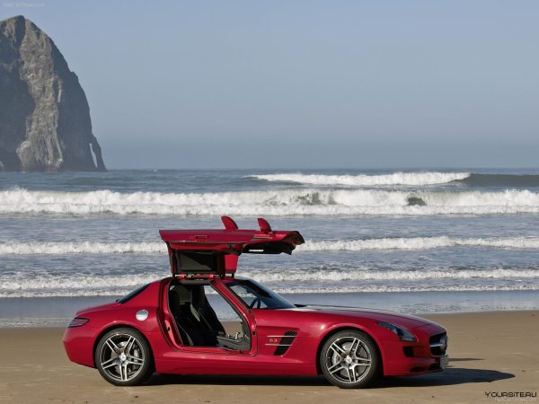 Мерседес СЛС АМГ красный