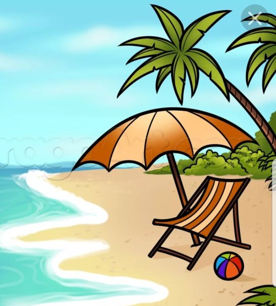 Пляж мультяшный