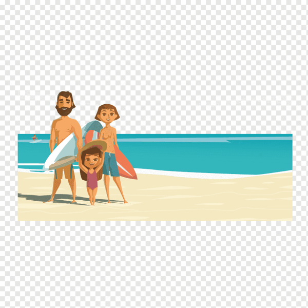 Рисунок пляжа и моря