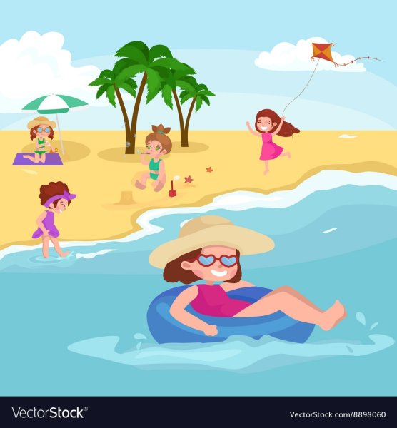 Рисованный пляж