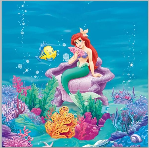 Русалочка на дне морском. Ариель