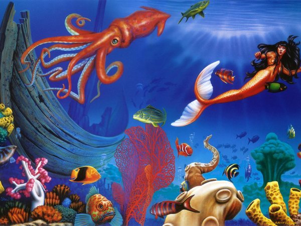 Морское дно из мультика