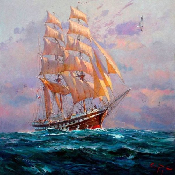 Художник маринист Александр Милюков