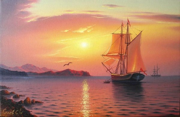 Картины Сергея Стоева морские пейзажи