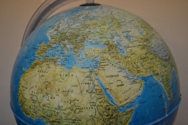 Балтийское море на глобусе