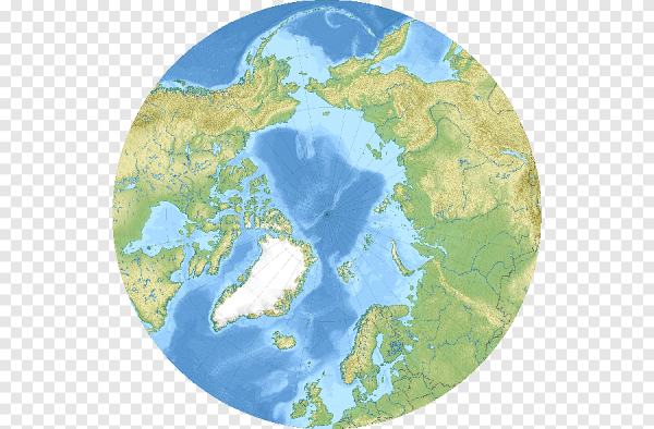 Физическая карта Северного полушария