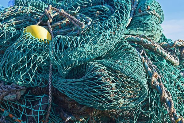 Рыболовная сеть на прозрачном фоне