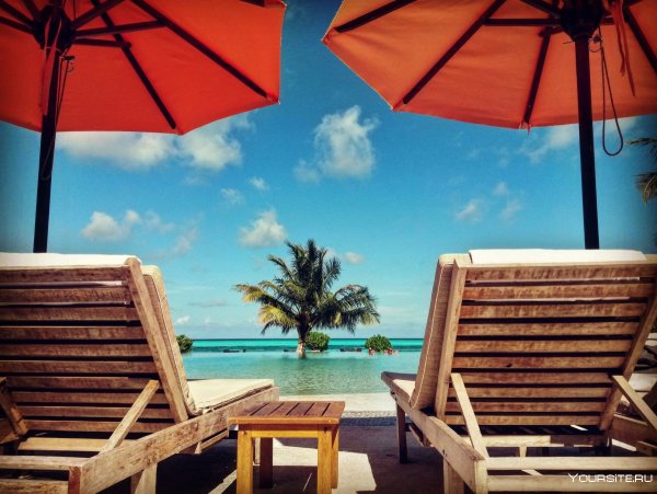 Вид на море с лежака