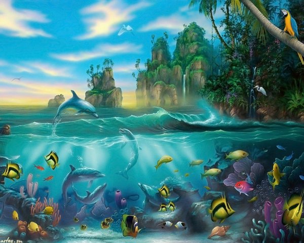 Дэвид Миллер картины рыбы