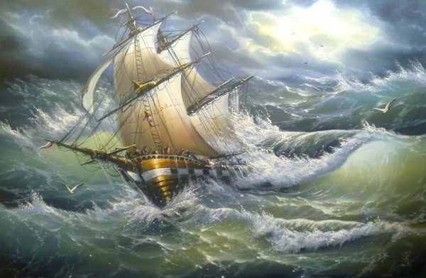 Парусник в шторм