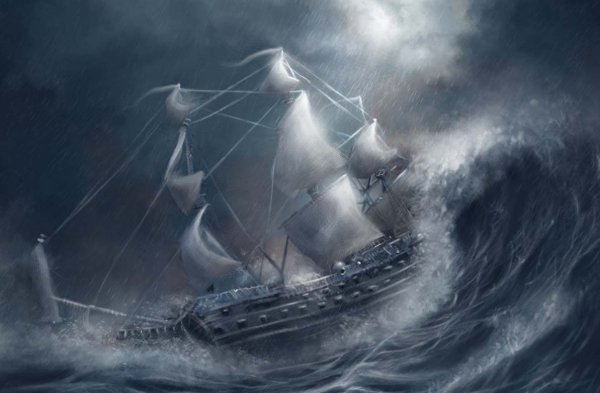 Парусник в шторм