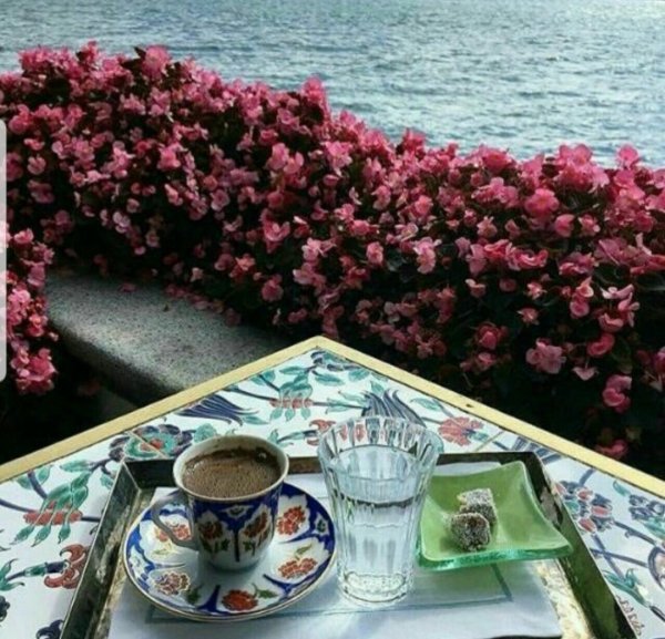 Кофе море цветы