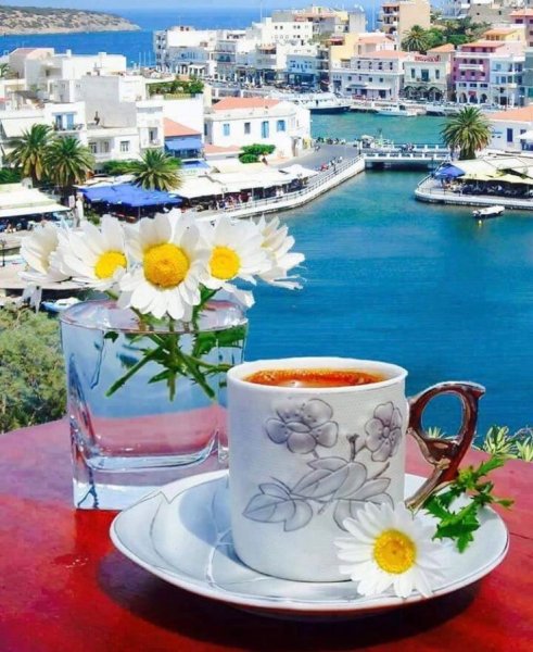 Кофе море цветы