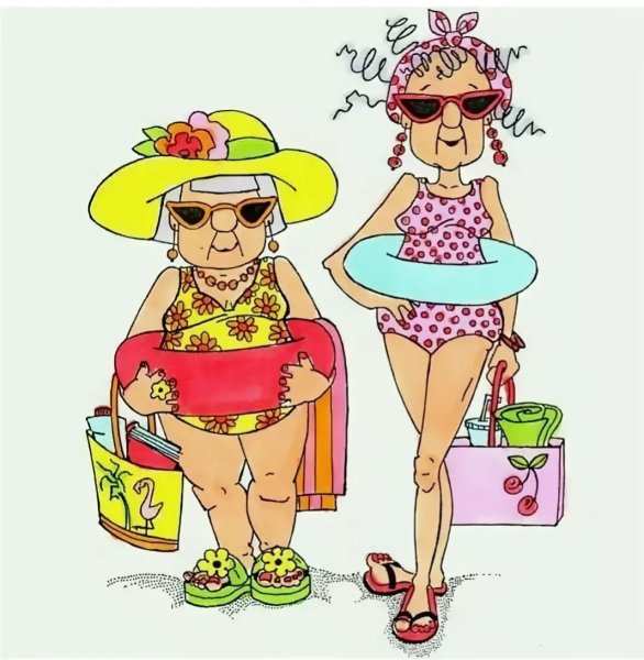 Две старушки на море