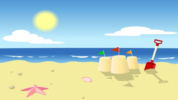 Пляж Векторная иллюстрация