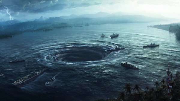 Чёрная дыра вид сверху