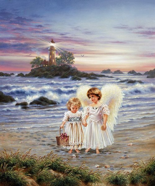 Ангелочек на море