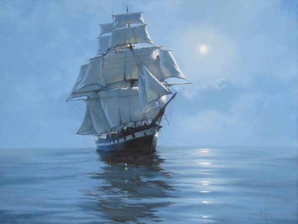 Парусник в море