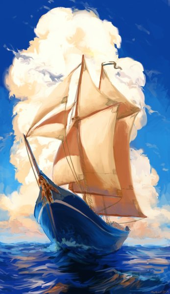 Корабль в море