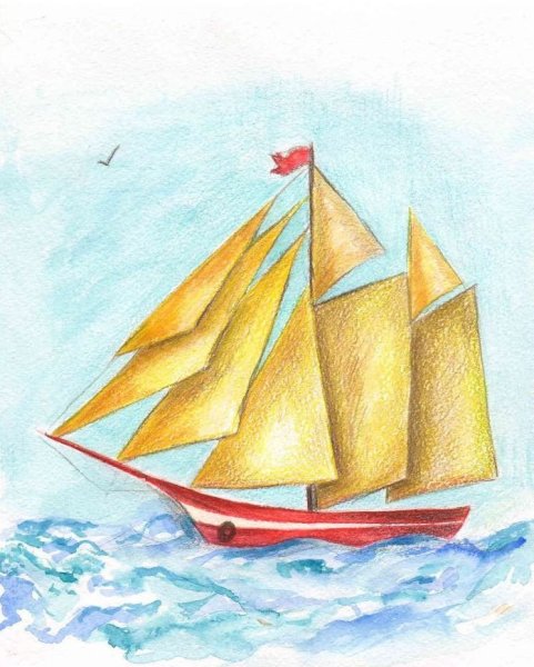 Кораблик рисунок