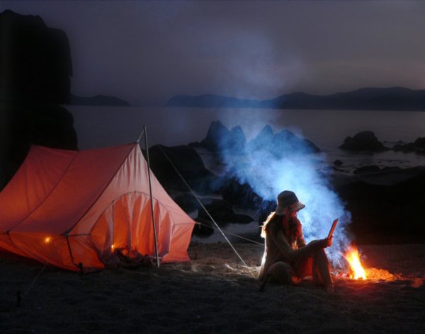 Палатка костер