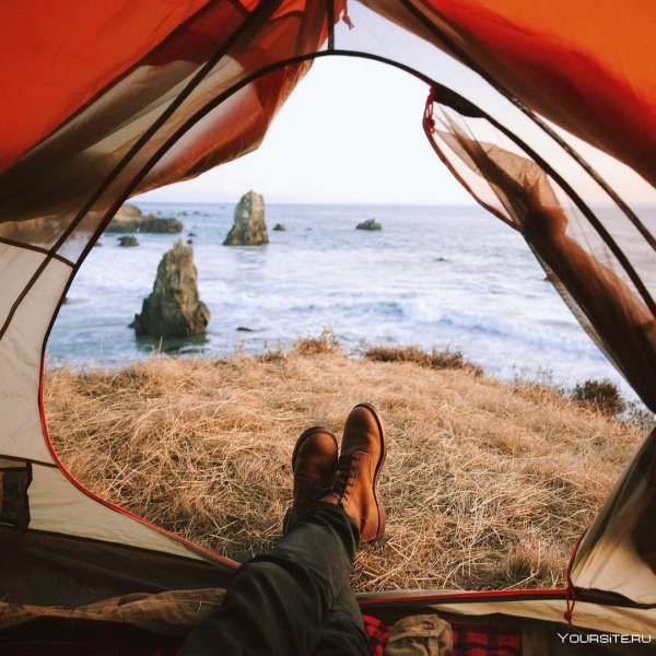 Красивый вид из палатки