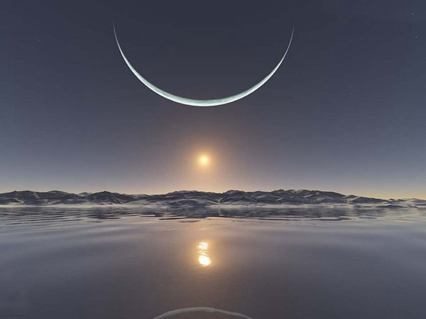 Луна звезды море