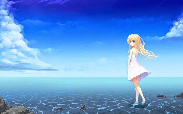 Девушка и море арт