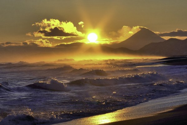 Халактырский пляж Камчатка рассвет