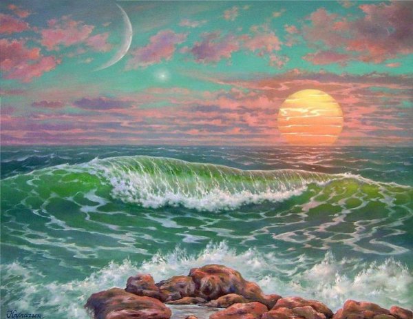 Солнце живопись