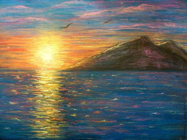 Морской пейзаж мазками