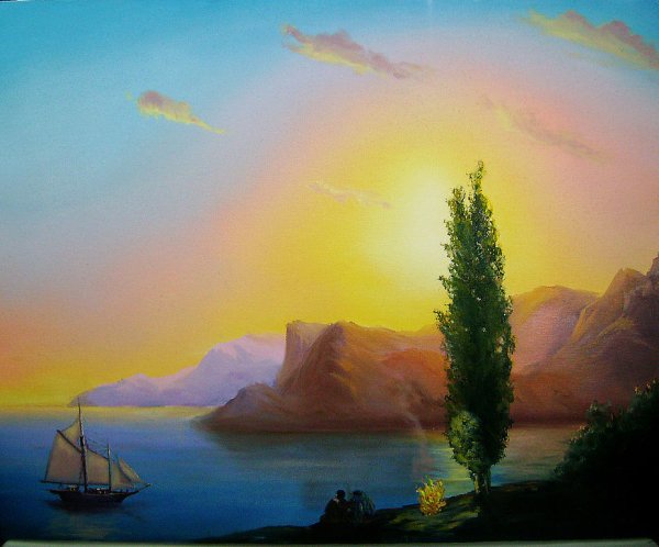 Рисование моря для детей