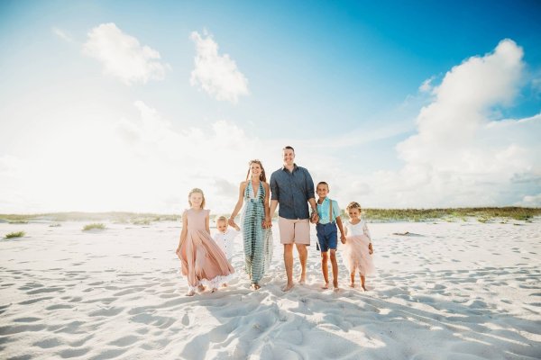 Лето семья пляж