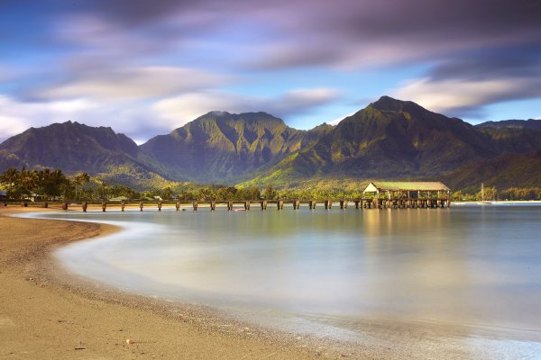 Hanalei Beach, Гавайи