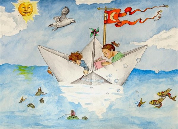 Кораблик по морю плывет