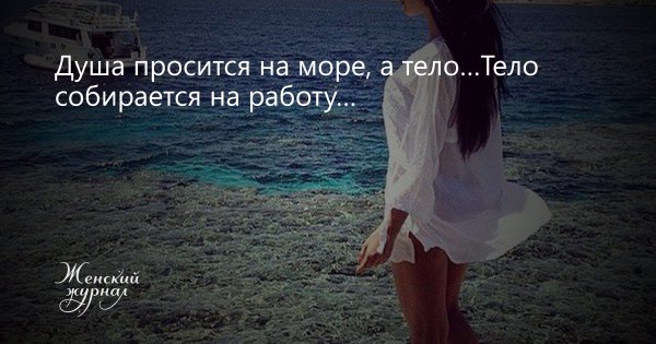 Душа просится на море а тело собирается